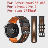 22mm Silicone Strap For Garmin Forerunner 265 745 Bracelet Belt Sport Straps For Garmin Forerunner 255 Music Vivoactive 4 Venu 2