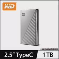 WD My Passport Ultra 1TB USB-C 2.5吋行動硬碟-炫光銀