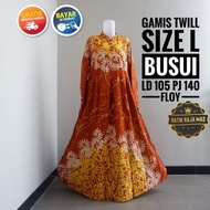 Gamis Dress Wanita Dewasa Ibu Ibu Kekinian Twill Ori Pekalongan Busui