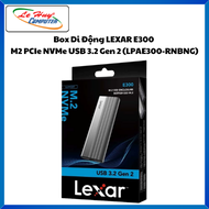 Box Di Động LEXAR E300 M2 PCIe NVMe USB 3.2 Gen 2 LPAE300-RNBNG - Hàng Chính Hãng
