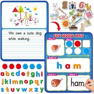 Kasfalci CVC Word Games,Phonics Games,Magnetic Letters & Dry Erase Board,Refrigerator Fridge Alphabe