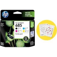 HP 685 black / Cyan/ Magenta/ yellow Combo pack original ink cartridges (expired)