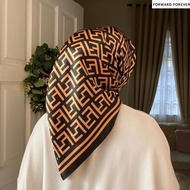 ☊ 90cm Fashion New Silk Printing Shawl Muslim Turban bawal tudung M90652