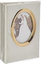 Pioneer Photo Albums 100-Pocket Moire Cover Album with Goldtone Oval Frame for 4 by 6-Inch Prints, I