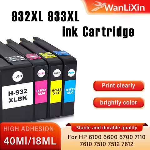 Quality 932XL 933XL Series Ink Cartridge fot With HP Officejet 6100 6600 6700 7110 7610 7510 7512 76