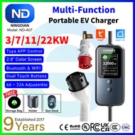 🔋NINGDIAN (ND) Portable EV Charger Wallbox Type 2 TUYA SMART APP 6A-32A Adjustable 3kW 7kW 11kW 22KW