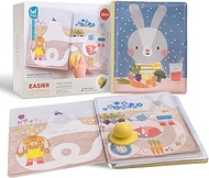 Magic Water Book for Kids - 12 Reusable Pages with Water Marker - Colourful Images that Appear with