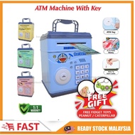 Key Cute Animal ATM Machine Tabung Simpanan ATM Password Safe Box Tabung Music Coin Bank