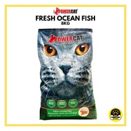 8KG POWERCAT (FRESH OCEAN FISH) ADULT CAT FOOD~ GREEN |SOLD PER BAG