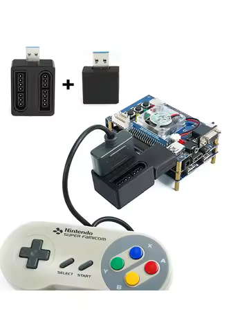 RetroScaler 2 in 1 Player Adapter for SNES / NES Controller for SNAC Board for Terasic DE10-Nano Boa