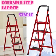 Durable Foldable Steps Ladder/ fitted anti-slip pad Compact and Light SG local stock