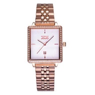 【天時鐘錶公司】NATURALLY JOJO JO96975-80R 極簡風格方型時尚鋼帶錶 情人節禮物男錶女錶 錶