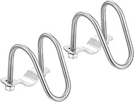HARFINGTON 2pcs Cross Pipe Clamp 20mm x 25mm (0.79" x 0.98") M6 304 Stainless Steel U-Shaped Tube Bu