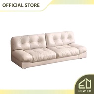 Cream Sofa Living Room Fabric Sofa Light Luxury Fabric Cloud Sofa Swiss Antimicrobial Technology Fabric 125cm