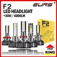 F2 Car H4 LED Headlight Bulbs LED Fog Light CREE Chips 12000LM & 72W 6500K Xenon Chips Turbo Fan 600