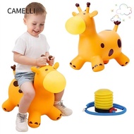 CAMELLI Giraffe Bouncy Horse, Rubber Anti-fall Animals Jumping Toys, Fun Inflatable Thickened Sturdy