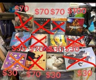 CD:王傑從今開始/衛蘭IMAGINE/張信哲夢想（帶側紙）/譚詠麟飛一般演唱會/鄭伊健新曲+精選/張信哲心事/張學友我與你/港樂4星/群星譜/張信哲思念/李克勤一生何求/楊千嬅EONDER MIRI