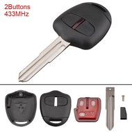 2 Buttons 433MHz Uncut Flip Remote Key Shell Case Fob with ID46 Chip for MITSUBISHI Triton Pajero Outlander ASX Lancer MIT8 Lama 2008-2012