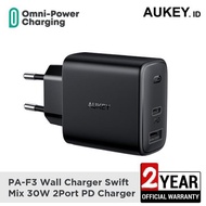 Aukey Charger Iphone Charger Samsung Swift Mix 30W 2 Port PD 3.0 New