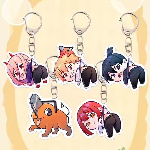For Chainsaw Man Makima Hayakawa Aki Power Pochita Himeno Acrylic Keychain Anime Peripherals Backpac