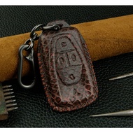 Handmade Leather Car Key Case Vinfast VF e34 VF8 VF9 Genuine Snakeskin with keychain