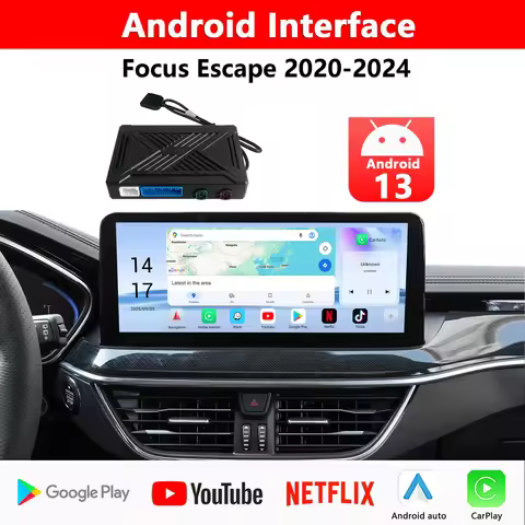 Android Interface for Ford Focus Escape 2021-2024 ,Built in Google Play,Multi-language,CarPlay&Andro