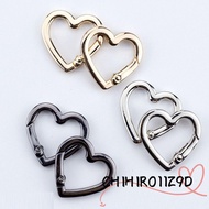 CHIHIRO11Z9D 5pcs Carabiner, Heart Black gold silver Spring Ring Buckles, High quality 22mm/25mm Bag