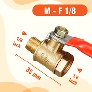 BALLVALVE KUNINGAN ASLI 1/2" 3/8" / GAGANG BESI LAPIS FIBER / STOP KRAN ON OFF PIPA AIR TEBAL TOP MA