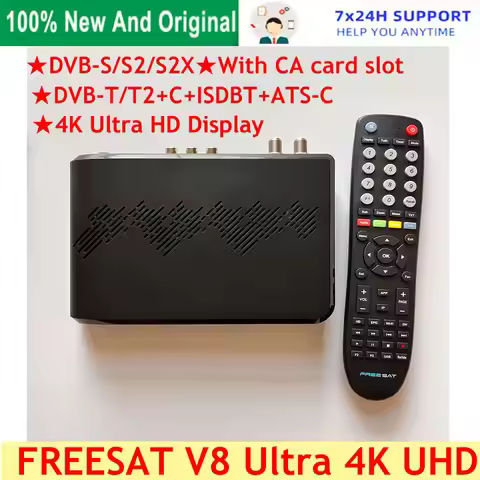 [Genuine] 2025 FREESAT V8 Ultra Built-in FunCam DVB-S/S2/S2X+T/T2 ISDB-T/Cable/ATSC-C 4K UHD WiFi Wi