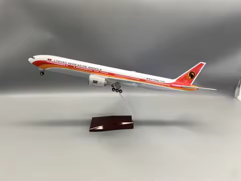 47cm Angola Airlines B777-300 Airplane Die-Cast Simulation 1:157 Scale Resin Model Decoration Aircra