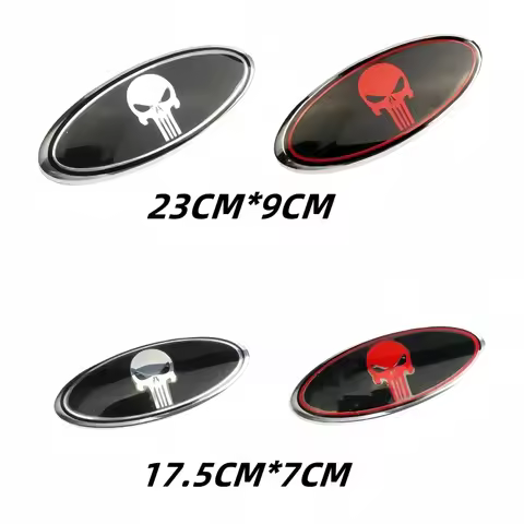 9inch 23x9 7inch 17.5x7 ABS car logo Front Bonnet Emblem Badge Rear Trunk Sticker For F150 F250 Expl
