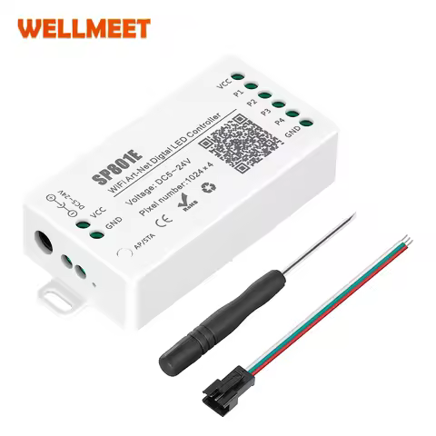 DC5-24V SP801E iOS Android Programmable APP Art-Net Magic Wifi Control WS2812B LED Matrix Panel Modu