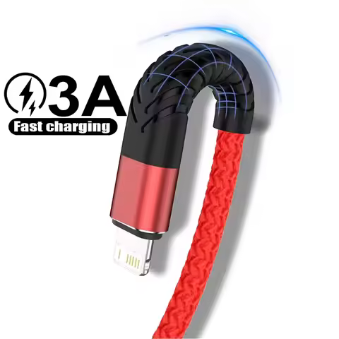 3A Quick Charge USB Cable For iPhone 14 13 12 11 Pro Max XS X XR 6 7 8 iPad Fast Charging Cord Phone