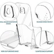 Dual Layer Acrylic Flyer Rack Ads Brochure Holder Card Display A6 Transparent Standee Wall Mount Cou