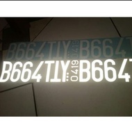 Stiker Plat Nomor Reflektif Mantul Sticker Skotlet Angka Nomer Mobil