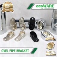 ecoWARE Oval Pipe Bracket Holder - Oval Pipe Pole Holder Rod Bracket With Holder