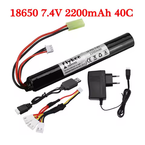 Lipo Power Battery Airsoft gub battery 7.4V 2200MAH 40C AKKU Mini Airsoft toys Gun 2200mAh 7.4V 2S B