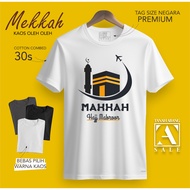T-SHIRT BY MAKKAH MECCA MADINAH WEAR COUNTRYTAG ASAL COTTON 30S SOUVENIR PREMIUM GIFT