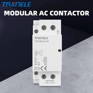 TAXNELE 32A 63A 2P 220V/230V 50/60HZ Din rail Household ac Modular contactor 2NO 2NC 1NO1NC