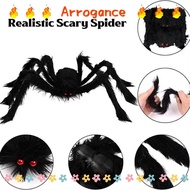 ARROGANCED Halloween Giant Realistic Spider, Simulation Plush Decoration Large Black Spiders,  Trick
