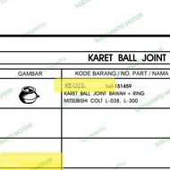 MR151459 SPECIA BOOT BALL JOINT BAWAH KARET + RING L300 (1PC)