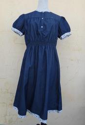 楹 ~ 全新 正品 Roberta di Camerino 諾貝達 藍色 棉質 洋裝 size: 150