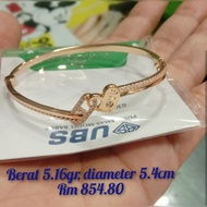 bangle oval variasi emas 375/8k