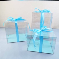 Private Kitchen Baking Pastry Box Full Transparent Korean Style Birthday Cake Box 10 Inch High for H