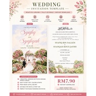 💐 Romantic Garden Pavilion Wedding Invitation | Premium Canva Template