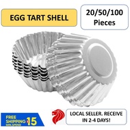 [SG SELLER] 20/50/100 pcs Disposable Egg Tart mould egg tart mold pastry tart shell disposable