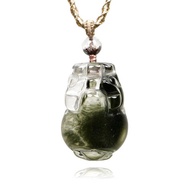 【正佳珠寶】綠幽靈 頂級極淨聚寶盆幽靈 金錢貔貅 17.5g 綠幽靈