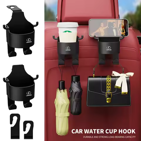 Car Logo Seat Back Storage Organizer Water Cup Holder Hook For Lexus F SPORT IS250 IS200 CT200h GS30