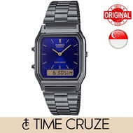 [Time Cruze] Casio AQ-230 Digital Analog Adjustable Stainless Steel Band Blue Dial Watch AQ-230GG-2A