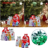 ^hibetterlife^ Christmas Xmas Gift Drawstrings Gift Bags New Christmas Wrapping Drawstring Gift Bag Santa Candy Gift Bag